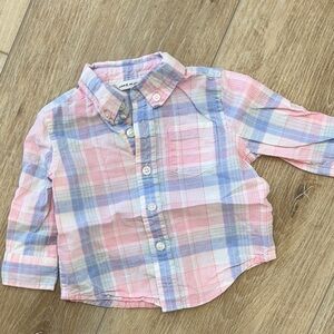 Plaid Button-Up Shirt